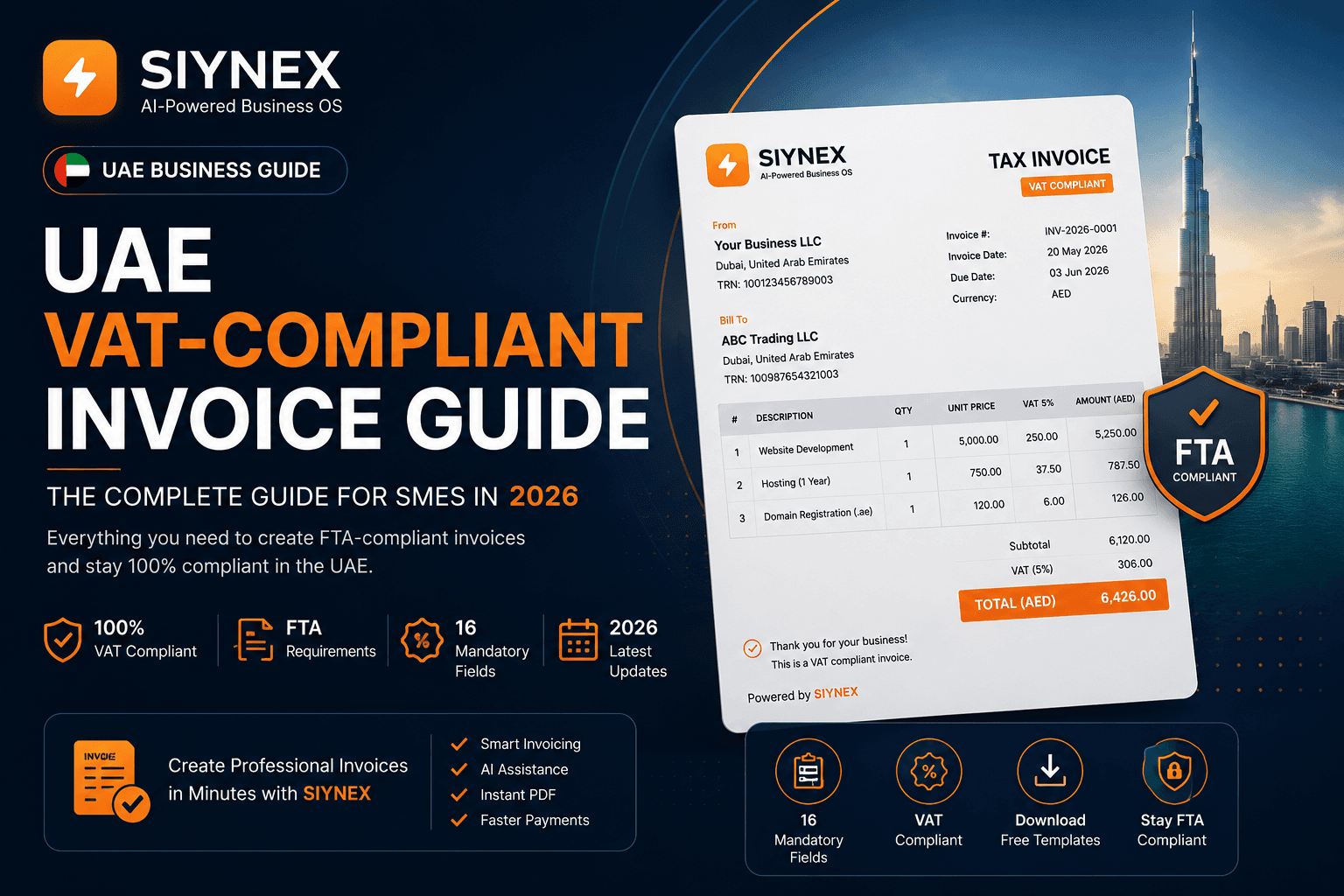 UAE VAT-Compliant Invoice Guide (2026 Complete Guide)
