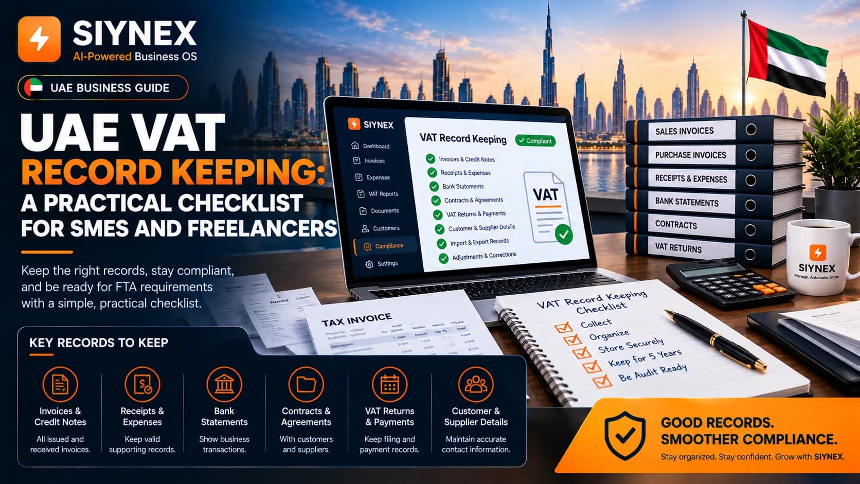 UAE VAT Record Keeping: A Practical Checklist for SMEs and Freelancers