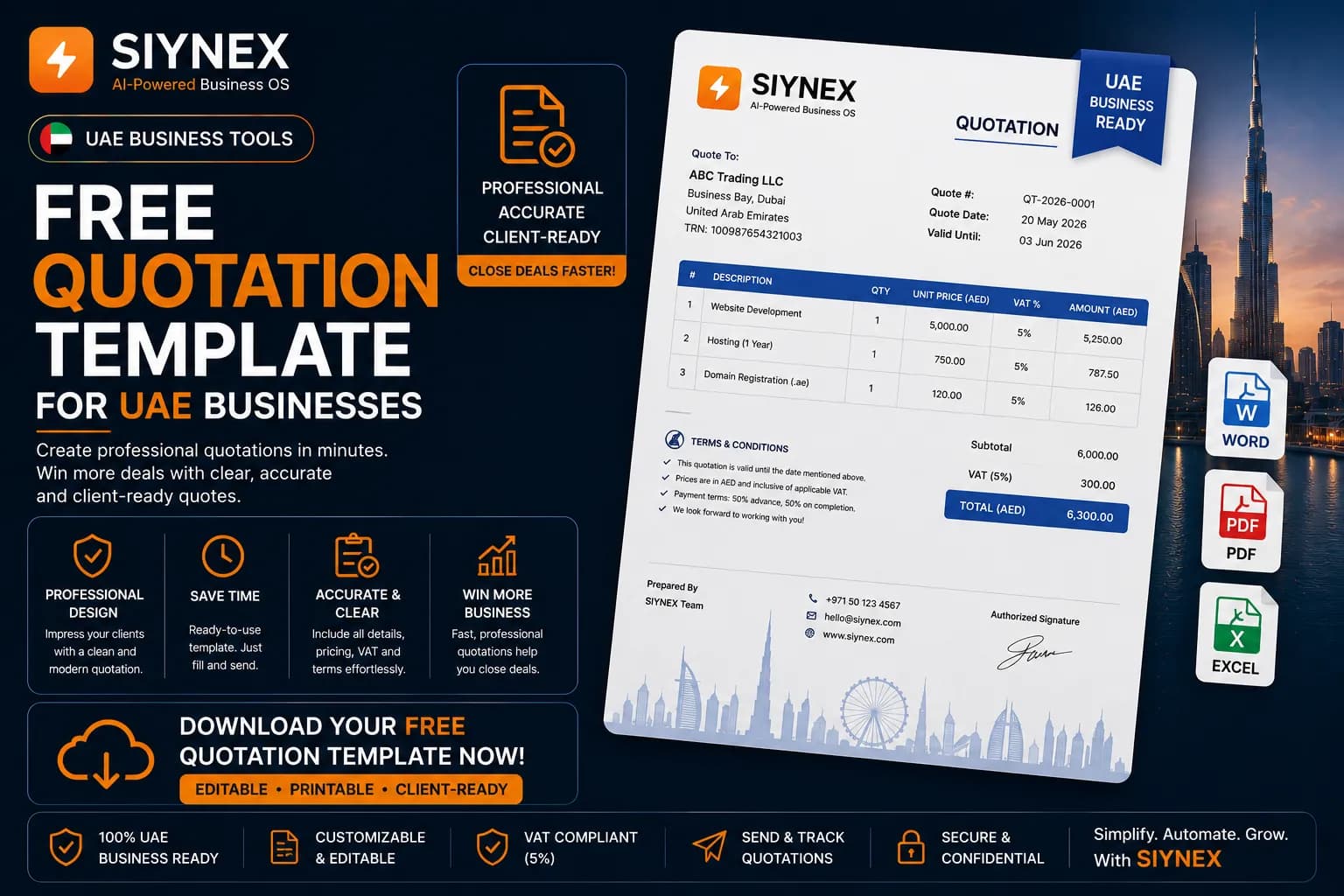 UAE Quotation Template Checklist